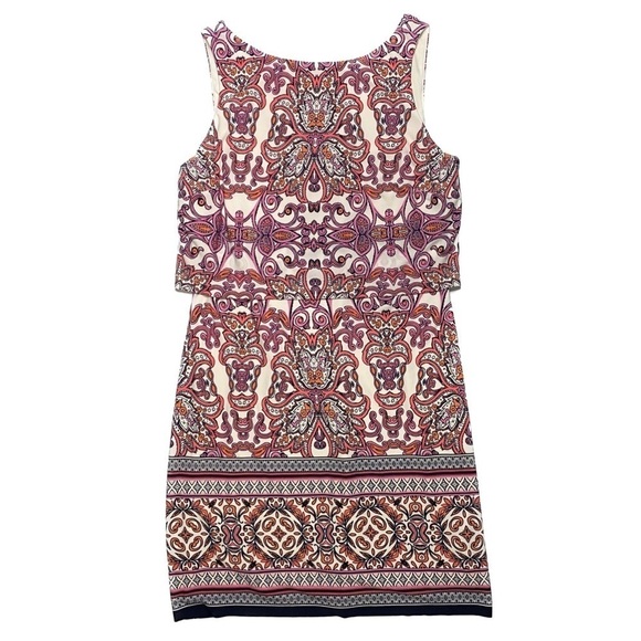 Vince Camuto Dresses & Skirts - Vince Camuto sz 8 Paisley Popover Tiered Shift Dress Pink